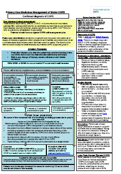 Primary care medicines management of stable COPD