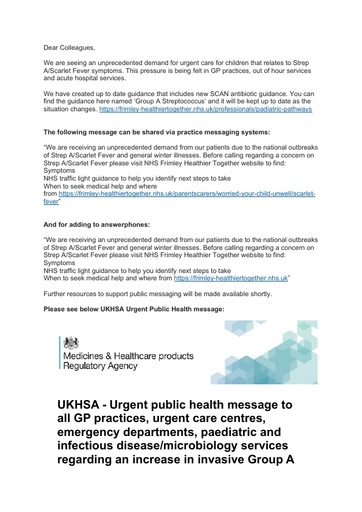 GP bulletin Answer phone message