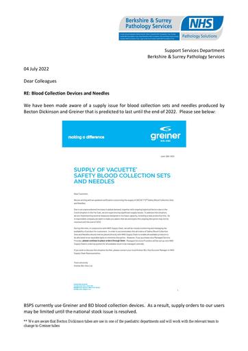 2022 07 05 blood collection devices COMMS