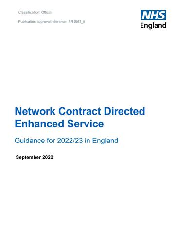 B1963 ii Network Contract DES Guidance September 2022