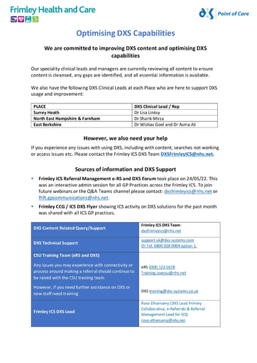 DXS primary care comms May 2022 final