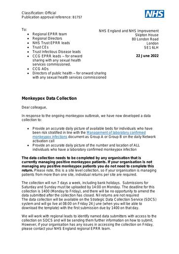 B1757   Monkeypox Sitrep letter