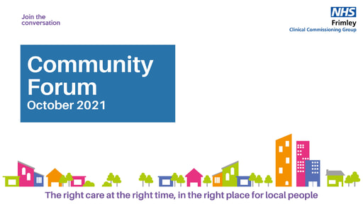 Community Forum October 2021 meeting