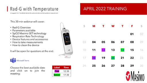 Rad G MS Teams Webinars (April)
