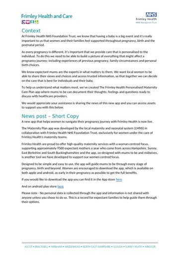 Maternity Plan App Assets External