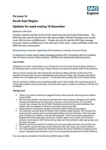 20221209 SE Flu Update Issue 14