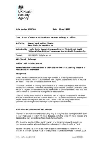20220406 UKHSA BN034 Hepatitis unknown aetiology v01 03