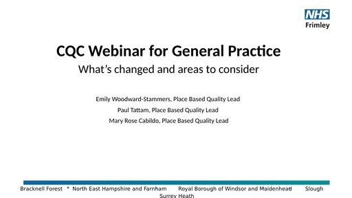 Presentation for CQC Webinar September 2022 Final Draft