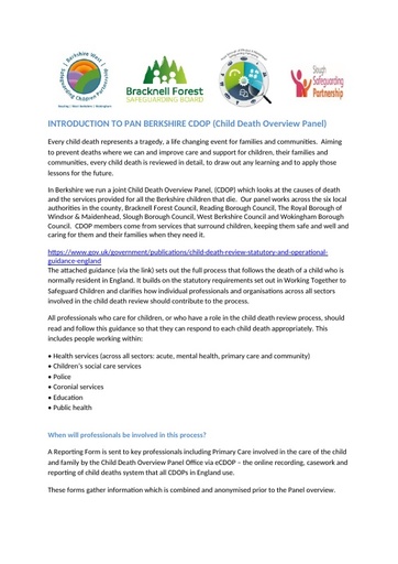 Child Death Overview Panel