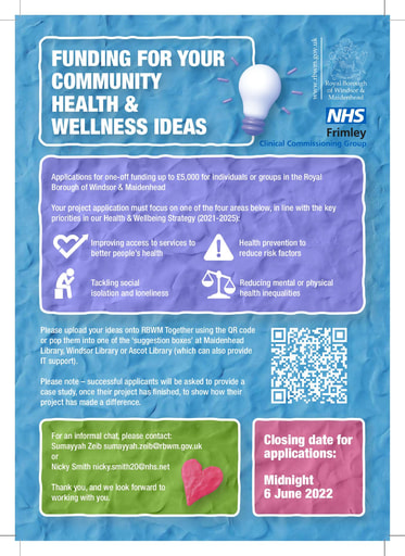 RBWM community health and wellness ideas flyer