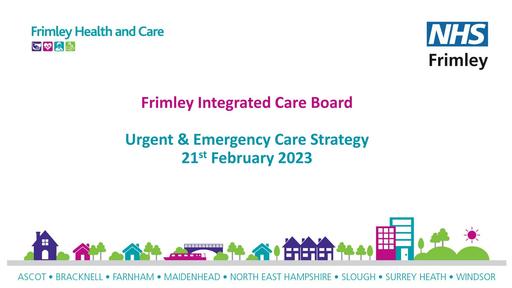 Urgent and Emergency Care Strategy Summary