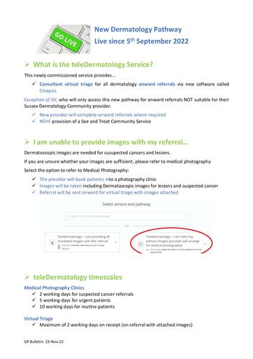 GP Bulletin 23Nov22 SUPPORTING