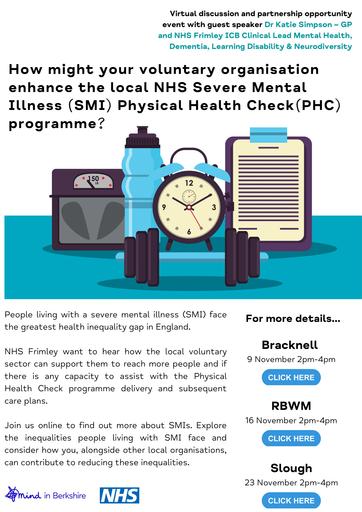 Voluntary Sector Networking Event SMI Physical Health Checks