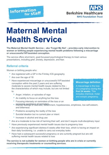 BH077 Maternal Mental Health Service info sheet (Mar 2022)