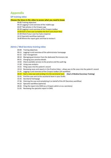 Teledermatology video appendix