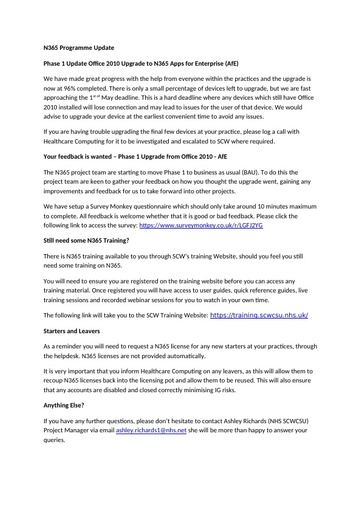 N365 Programme Update GP Bulletin 2022 02 25