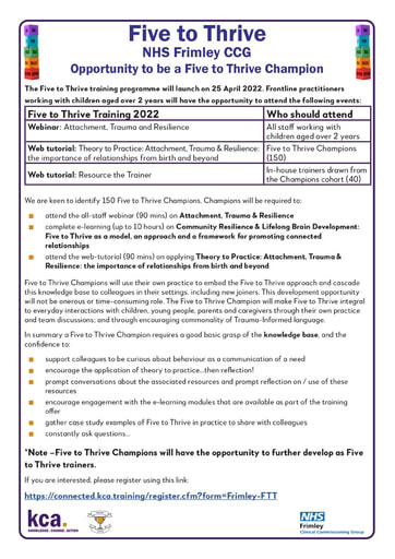 Frimley CCG FTT Champions flyer Final