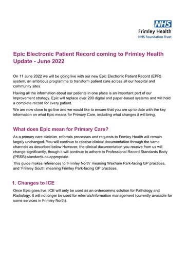 Epic Update for Primary Care May 2022 version 7 final 08 06 2022