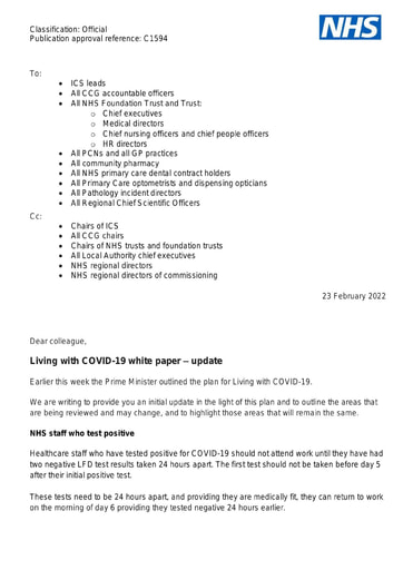 C1594 Living with COVID 19 white paper update 230222