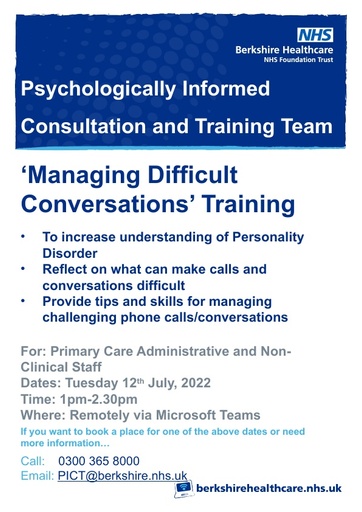 Managing difficult conversations flyer 12 7 22