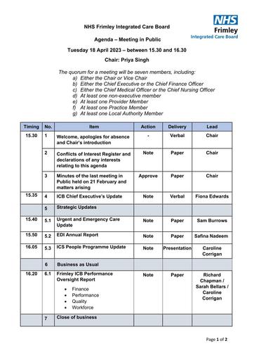 NHS Frimley ICB board public papers 180423 v2