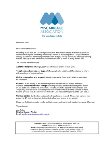 Letter to GPs electronic