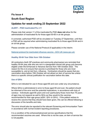 22020923 SE Flu Update   Issue 4