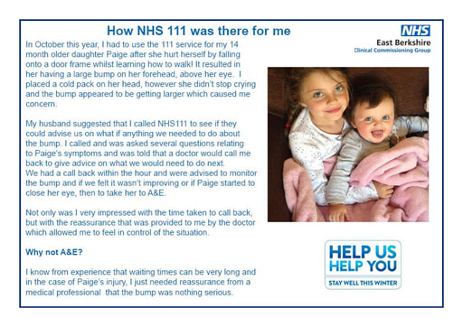 Case study 1: How NHS 111 helped me