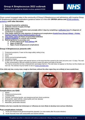 Group A strep pathway Frimley healthier together v2