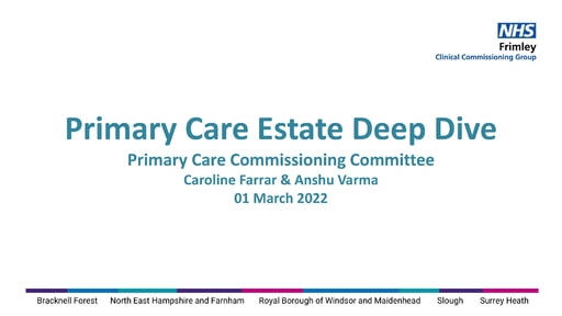 Primary Care Estates presentation 01 March 22