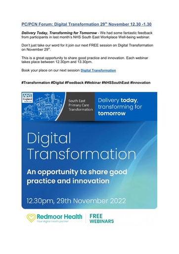 Digital Transformation Webinar