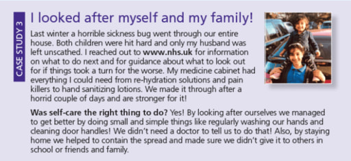 Case study 6: I looked after myself and my family