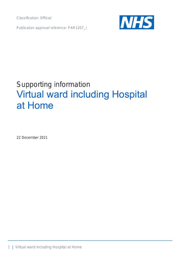 B1207 i Supporting Guidance virtual ward including Hospital at Home 221221