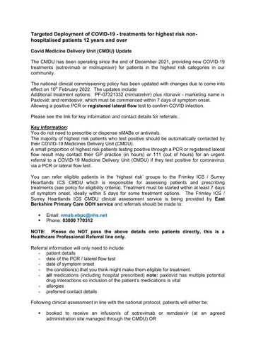 CMDU Update Targeted Deployment 02 2022 of COVI1