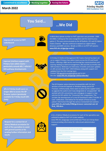 You said We did March 2022 Final