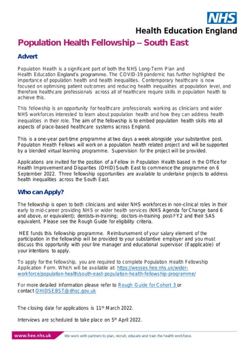 PHF Recruitment Advert Final 2