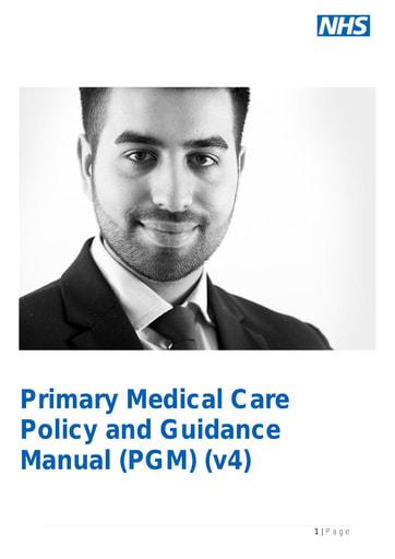 Primary Medical Care Policy and Guidance Manual (PGM)
