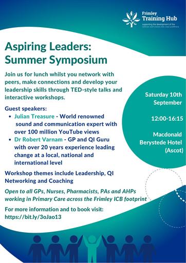 Aspiring Leaders Summer Symposium Poster
