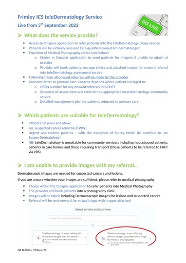 GP Bulletin 08Dec22 SUPPORTING